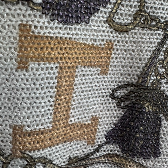 Free For Humanity Italian Chain Print Sweater Size Medium - Picture 8 of 9